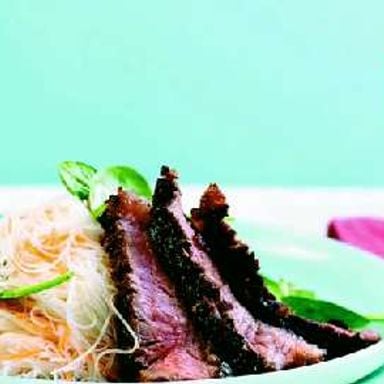 Sesame ginger steak and noodle salad
