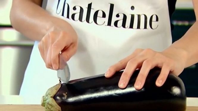 The best way to slice eggplant