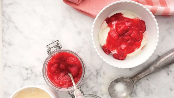 Raspberry-Rhubarb Compote