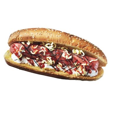 Japanese crunchy ramen hot dog