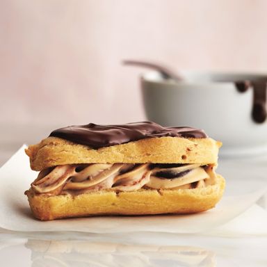 Decadent mocha eclairs