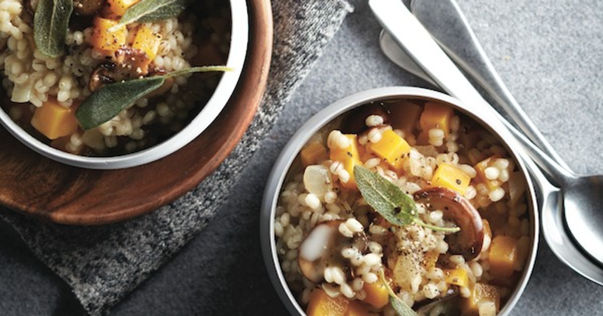 Slow Cooker Butternut Squash And Barley Risotto Recipe Chatelaine