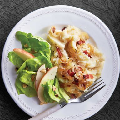 Bacon Colcannon With Apple Salad