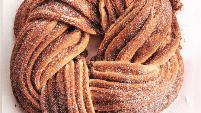 Your next cooking club challenge is a cinnamon bread wreath