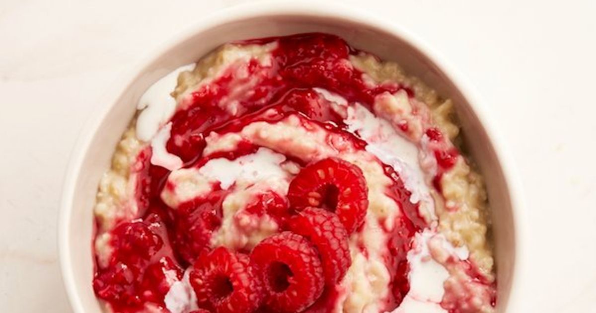 Peanut butter and jam oatmeal Chatelaine