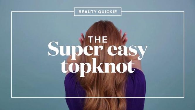 How to get this quick (and cute) topknot in seconds at home
