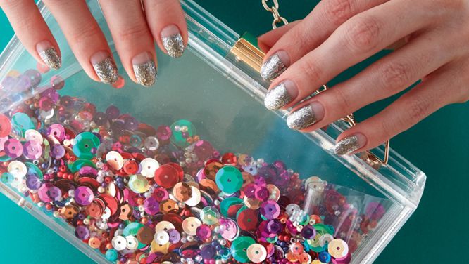 Easy DIY nail art for the holidays to make your fingers sparkle and shine