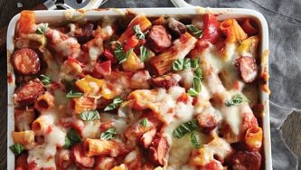 Baked Rigatoni With Spicy Chorizo