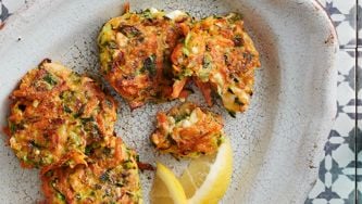 Carrot and zucchini fritters