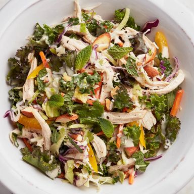 Chicken Salad With Coconut Rainbow Slaw