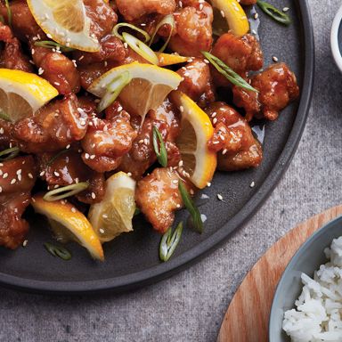 Chinese-style lemon chicken
