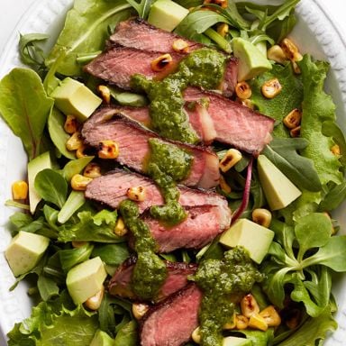 Steak Salad With Avocado And Charred Corn Salsa
