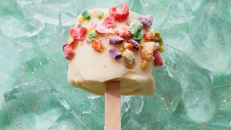 Birthday cake ice cream pops