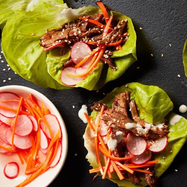 Slow Cooker Beef Wraps With Tahini