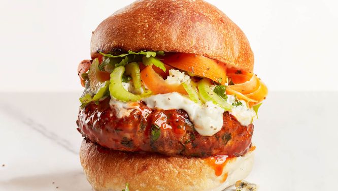Buffalo Chicken Burgers, Plus 4 More Speedy Meals To Make This Week