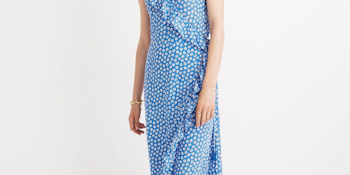 sachin and babi light blue dress Floral Chiffon Ruffle Maxi Dress main image 0