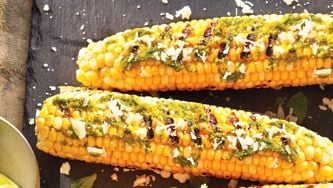 Pesto Parmesan Grilled Corn