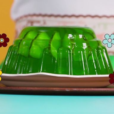 Watch us recreate an ultra-retro, extremely green 1977 Jell-O-cucumber dessert