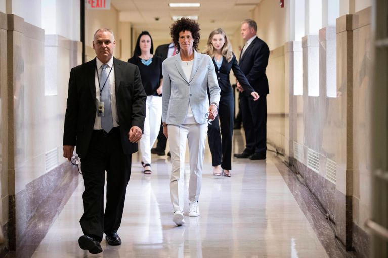 Andrea Constand, walks to the courtroom during Bill Cosby's sexual assault trial at the Montgomery County Courthouse in Norristown, Pa., Tuesday, June 6, 2017. (AP Photo/Matt Rourke, Pool)