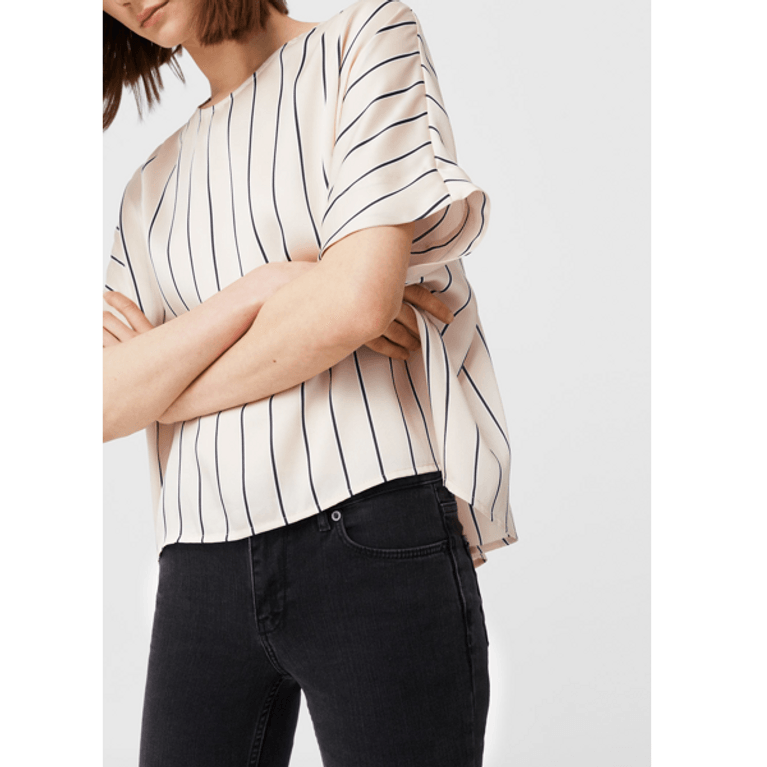 Flowy striped blouse, $60, Mango, striped fashion