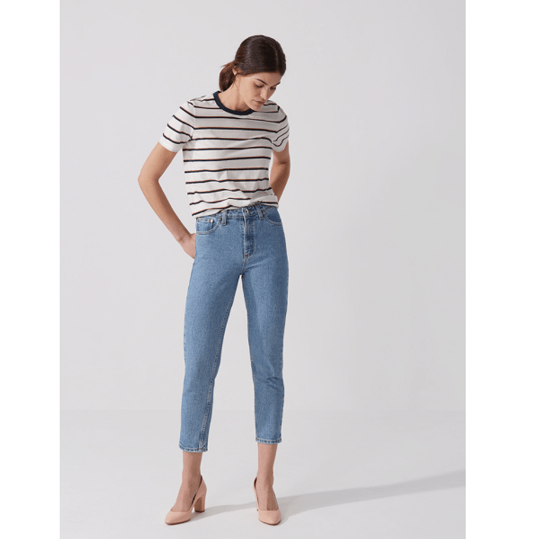The Striped Boy Tee in Dark Saphire, $27, Frank+Oak, striped fashion