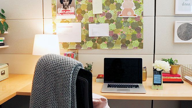 How to Transform Your Boring Office Cubicle into a Cozy Haven for Under $50