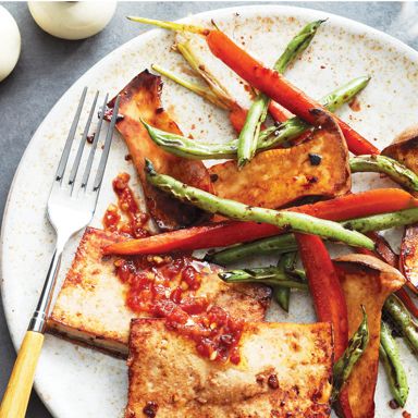 Sheet Pan Tofu With Sesame And Roasted Vegetables