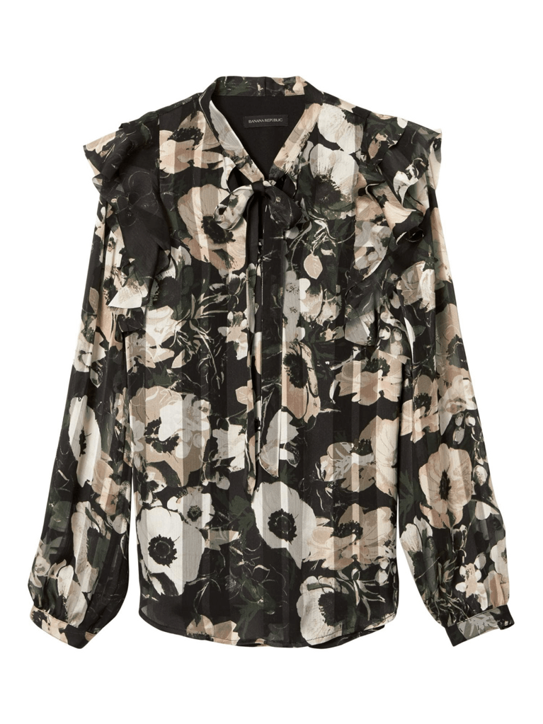 Vintage Floral, Banana Republic floral blouse