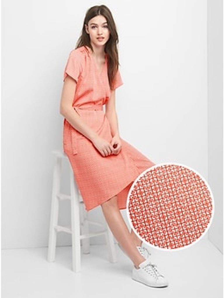  Midi wrap dress in red, Gap, $58 (from $65) 