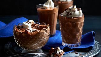 Chocolate Mousse With Whipped Cream
