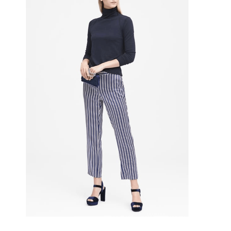Banana Republic Avery Ankle-Fit Stripe Pants