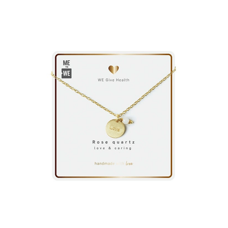 Me to We Intention Series Necklace in Rose Quartz Love, accessories under $100