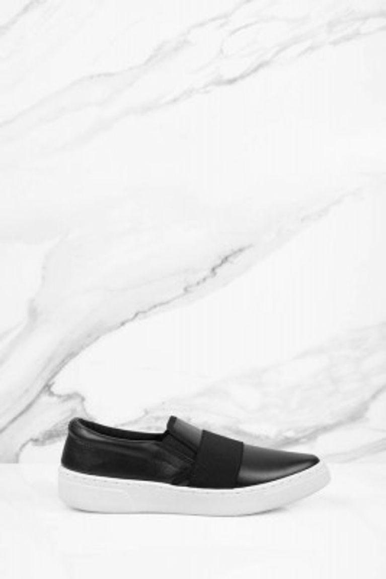 SURI BLACK SLIP ON SNEAKERS, Tobi, $44 (from $88)
