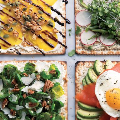 Crispy Brussels Sprout Matzah Pizza