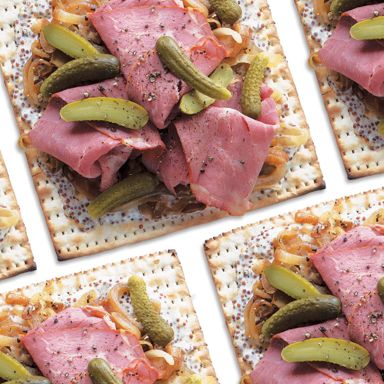 Deli Meat Matzah Pizza