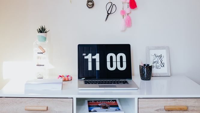 How We Gave A Teeny Home Office A Gorgeous Makeover For Under $200