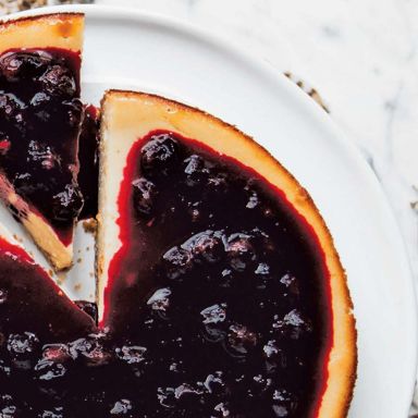 Lauren Toyota's Vegan Baked Blueberry Cheesecake
