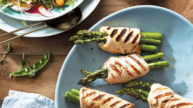 Grilled Asparagus-Stuffed Chicken Breast