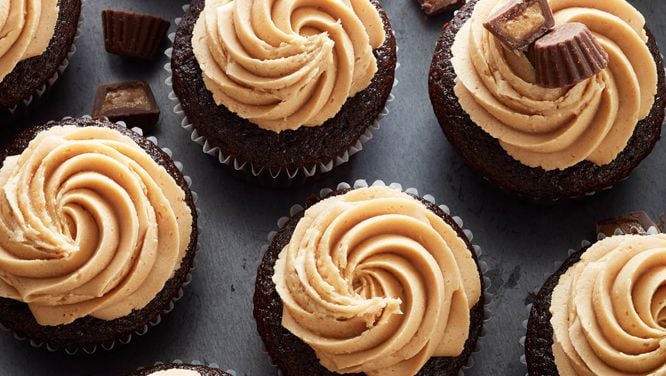Chocolate Cupcakes With Peanut Butter Icing
