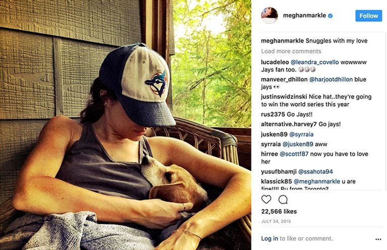 Every Time Meghan Markle Looked So Cute In Her Blue Jays Cap It Was Unfair