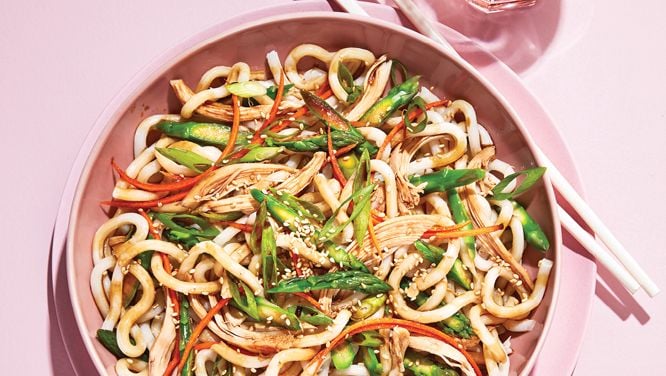 Chicken, Asparagus And Udon Salad