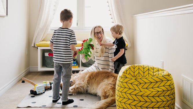 This Super-Cute Family Room Used To Be A Dusty Man-Cave. Here’s How We Transformed It On A Budget