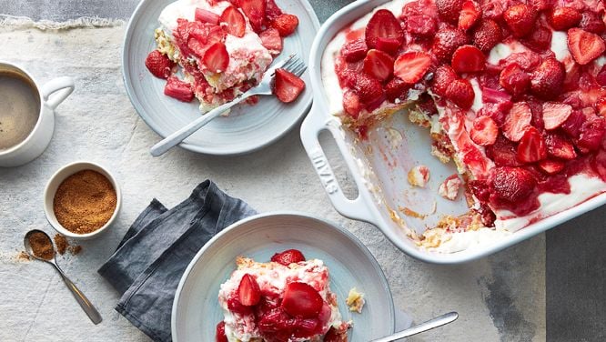 Strawberry Rhubarb Tiramisu