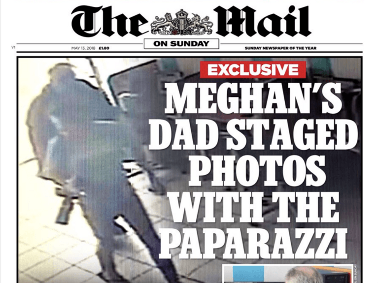 Front page of The Mail