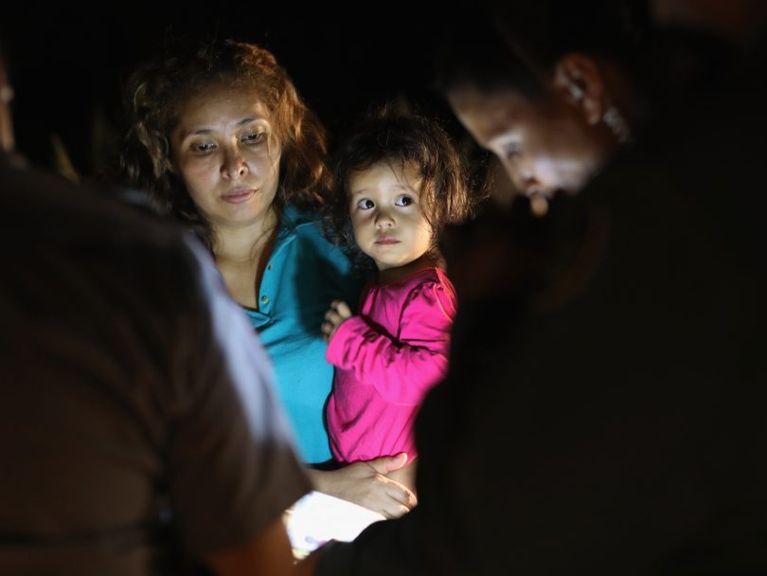 Little Girl photo Trump border policy-mother and daughter