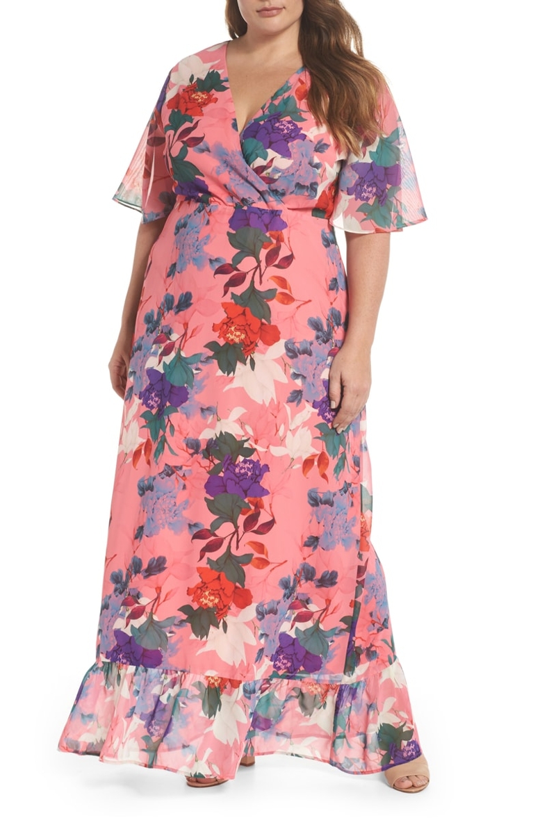 LOST INK Floral Kimono Maxi Dress, maxi dresses