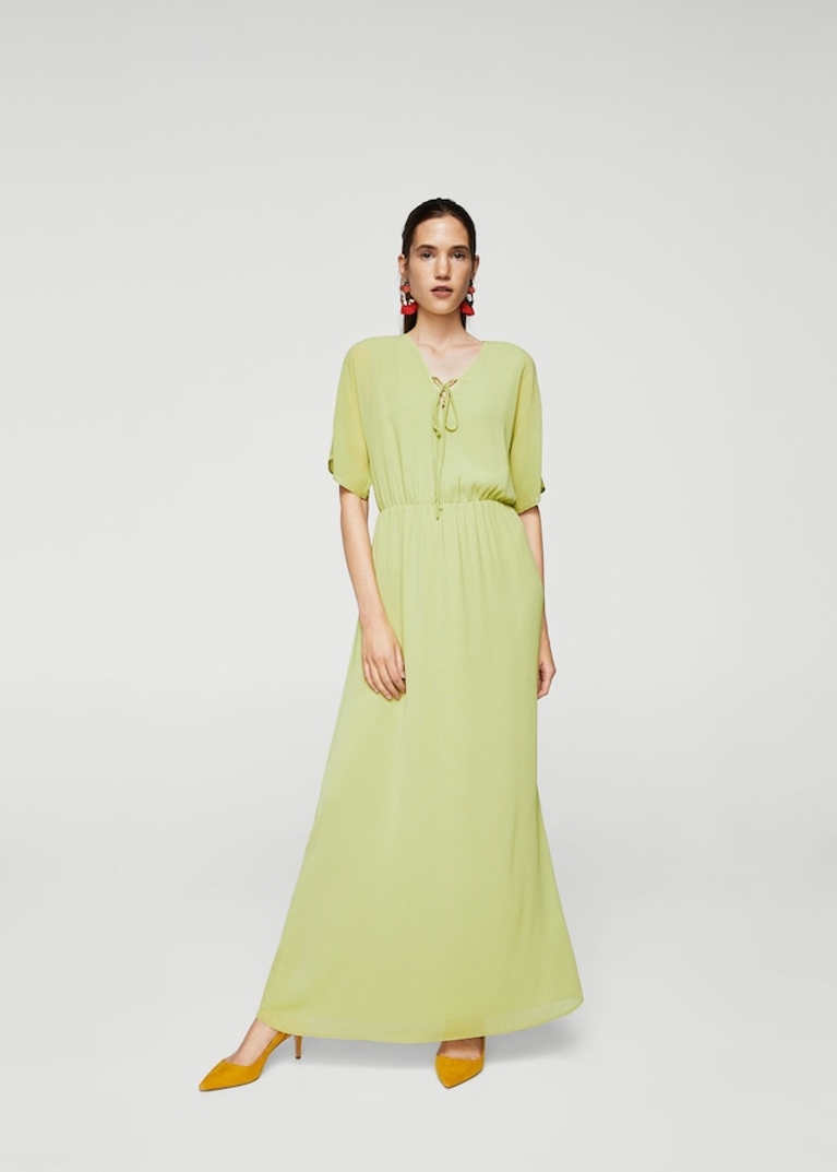 Mango Wrap Neckline Dress, maxi dresses