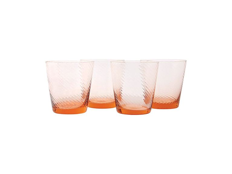 Holiday Gift Guide 2018 set of 4 peach-coloured glasses