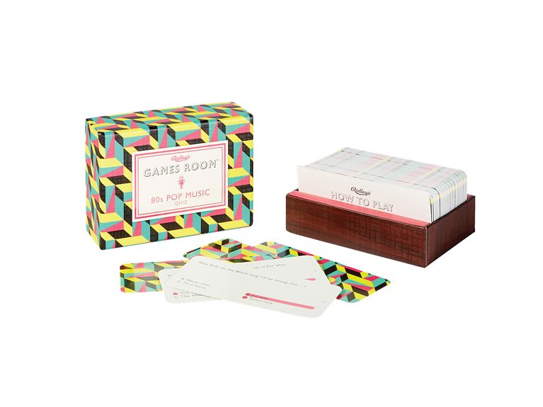 Holiday Gift Guide 2018 Games Room 80s Pop Music quiz cards