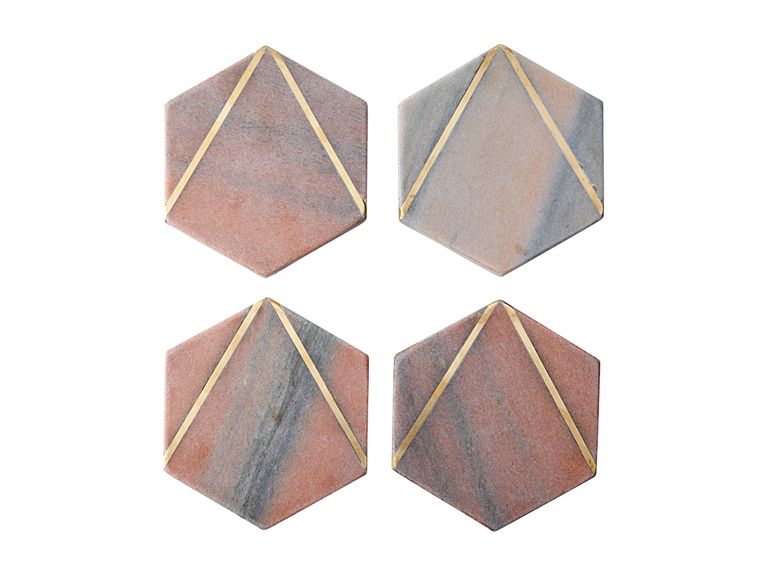 Holiday Gift Guide 2018 marble coaster set of 4 with gold detailing